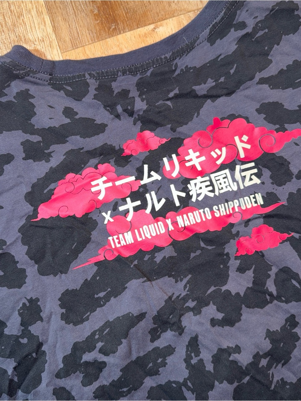 Team Liquid x Naruto Shippuden T Shirts Size 2 XL Camo Black NWOT Grunge Street - Picture 5 of 6